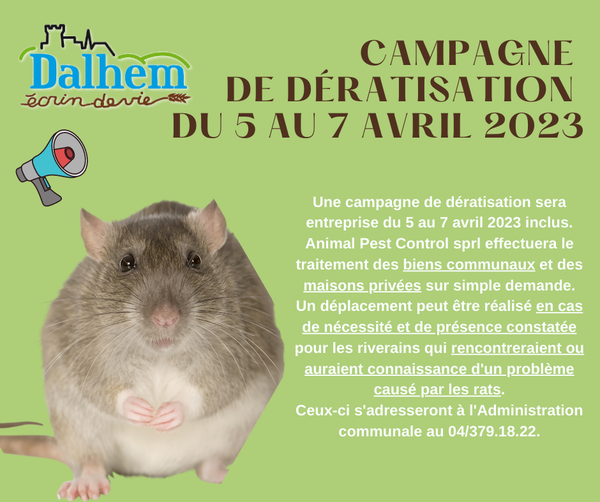 Dératisation Avril 2023